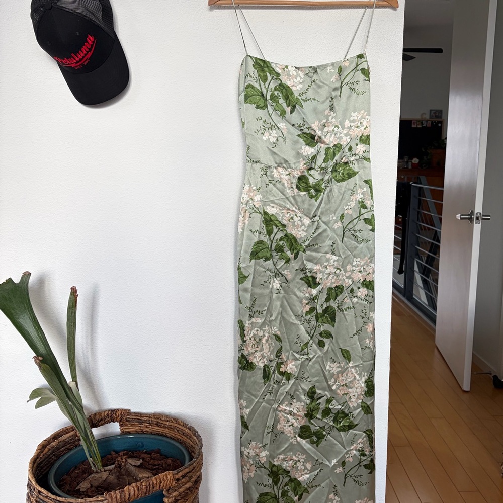 Reformation Green Floral Maxi Dress - Picture 2 of 4